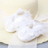 Newborn Baby Girl Shoes Lace Floral Soft Shoes 0-12M