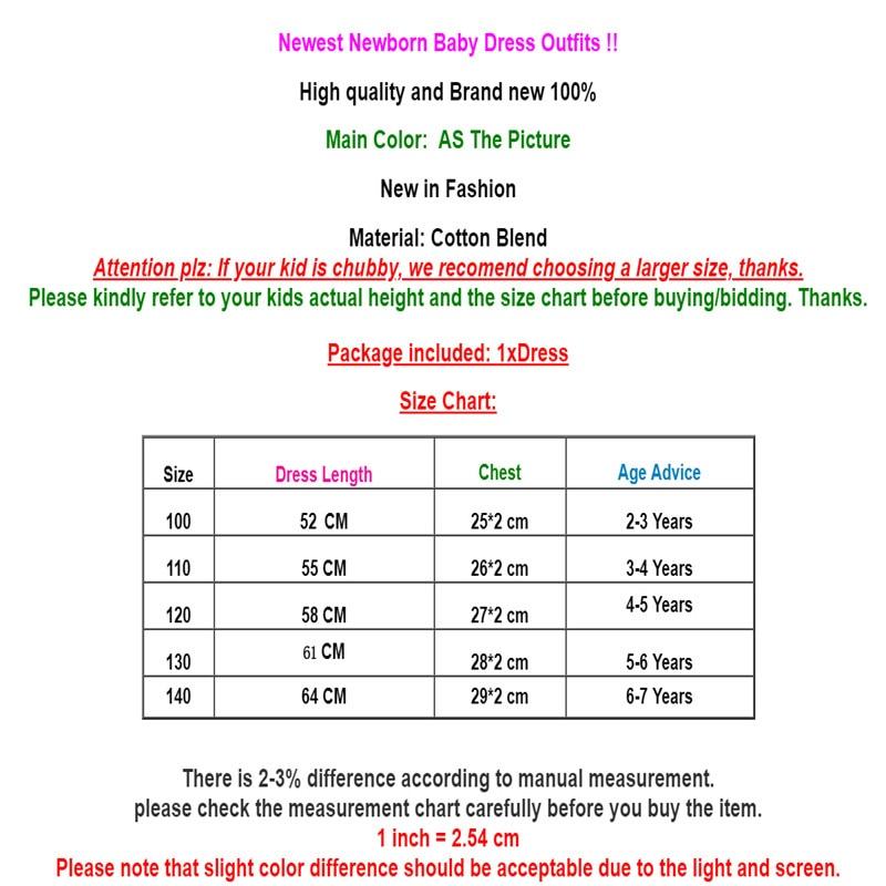 2-7Y Girl Patchwork Long Sleeve Party Casual Dresses