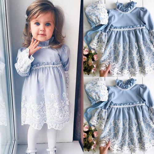 Flower Baby Girl Lace Party Autumn Gown Dresses
