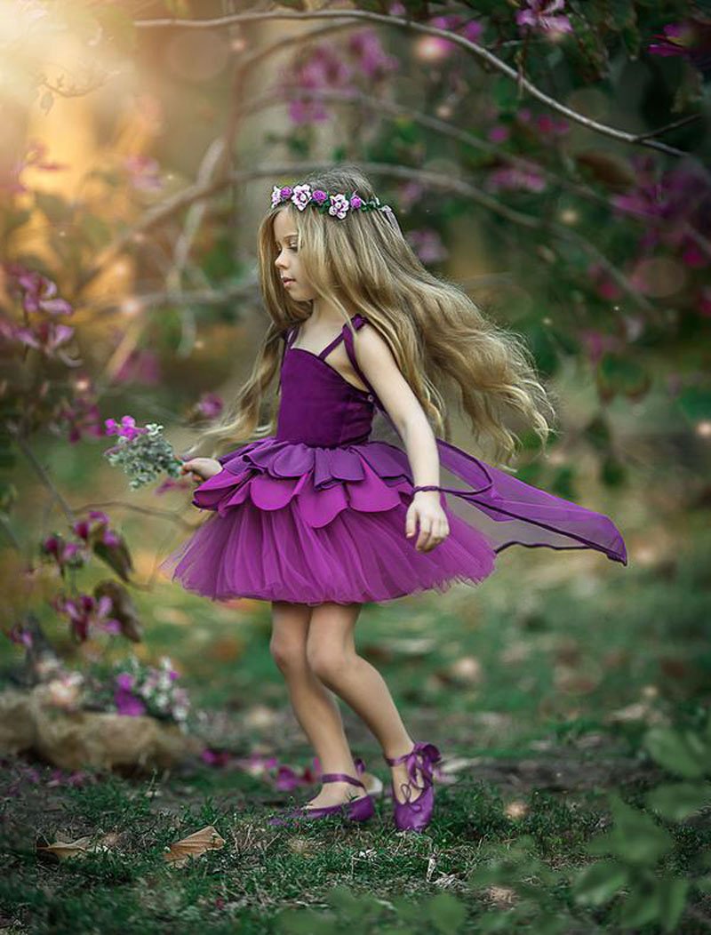 Girls Flower Pageant Bridesmaid Petals Dressses