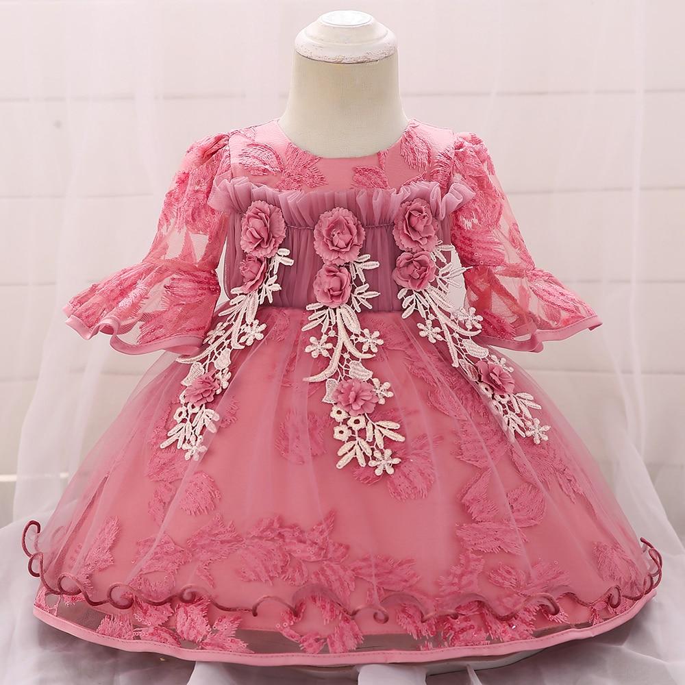 Baby Girl Party Lace Party Flower Baptism Dresses