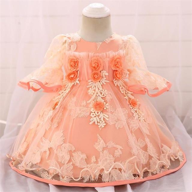 Baby Girl Party Lace Party Flower Baptism Dresses