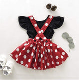 Baby Girls Red Polka Dot Skirt Sets 2 Pcs