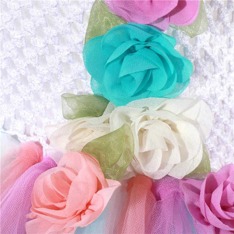 Kid Baby Girls Sweet Flower Lace Tutu Party Dress