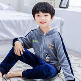 Kid Boys Autumn Winter Coral Velvet Flannel Pajamas