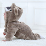 0-3T Baby Winter Autumn Bear One-piece Flannel Rabbit Romper