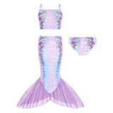 Kid Girl Mermaid Princess Swimwear Masquerade Party Holiday Swimsuits