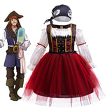 2-10Y Halloween Girls Pirate Cosplay Carnival Party Pirate Role Play Dresses