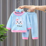 Kid Baby Boy Autumn Winter Flannel Home Fur Pajamas