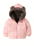 Kid Boys Girls Cute Winter Thermal Fleece Warm Long Sleeve Jacket Coat