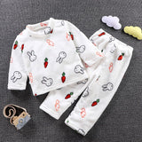 Kid Baby Boy Girl Autumn Winter Thickened Warm Pajamas