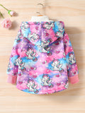 Kid Baby Girl Winter Cartoon Jacket Soft Polyester Coats