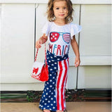 Baby Girls  July Of 4th independence Day Letter Print Set 2PCs