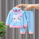 Kid Baby Boy Autumn Winter Flannel Home Fur Pajamas