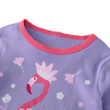 Kid Girl Flamingo Printed Home Pajamas