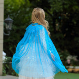 Kid Baby Girl Frozen Princess Aisha Wearing Yarn Halloween Shawl Coats