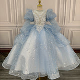 Kid Girl Princess Flower Wedding Birthday Host Dress