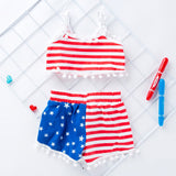 Baby Girls Cotton Independence Day Sling Sets 2 Pcs