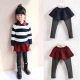 Kid Girls Autumn Winter Culottes Velvet Pants