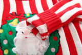 Kid Baby Girl Christmas Stripe Embroidery Sweaters