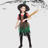 2026 Children's Halloween Costumes European and American Girls Cos Cosplay Witch Show