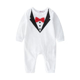 Baby Boy Gentleman Spring British Long Sleeve Rompers Jumpsuit