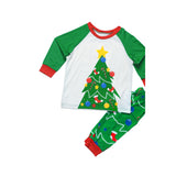 Family Christmas Tree Print Parent-child Pajamas