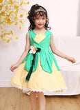 Kid Baby Girl Princess Frog Halloween Tiana Dresses