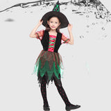 2026 Children's Halloween Costumes European and American Girls Cos Cosplay Witch Show
