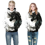 Popular 3D Digital Printing Children's Hooded Sweater Long-sleeved Jacket Children's Fashion Trend