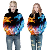 Popular 3D Digital Printing Children's Hooded Sweater Long-sleeved Jacket Children's Fashion Trend