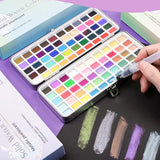 128 Color Solid Watercolor Paints Set With Iron Box