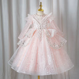 Kid Girl Princess Flower Wedding Birthday Host Dress