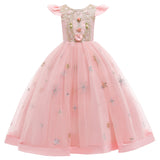 Kid Girl Host Catwalk Princess Long Fluffy Dresses