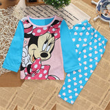 Kid Girl Long Sleeved Cartoon Home Pajamas