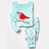 Kid Girl Long Sleeved Cartoon Home Pajamas