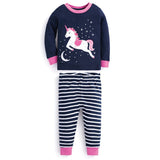 Kid Girl Long Sleeved Cartoon Home Pajamas