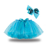 Kid Baby Girls Lining Send Bow Hairpin Fluffy Skirts