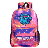 Mr. Beast Lightning Cat Backpack Creative Printed Student Bag