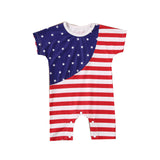 Baby Girls&boys Fourth of July Independence Day Stars and Stripes Romper