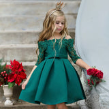 Kids Girls Toddler Formal Flower Evening Dresses