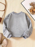 Kid Baby Girls Cozy Letter Print Long Sleeve Sweatshirt Pullover