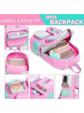 Kids Geometric Backpack Multi-Pocket Durable Backpack Lightweight Schoolbag