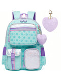 Kids Geometric Backpack Multi-Pocket Durable Backpack Lightweight Schoolbag
