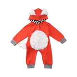 0-3Y Baby Autumn Winter Halloween Fox Climbing Rompers