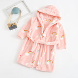 Kid Girl Bathrobe Flannel Autumn Winter Coral Velvet Nightgown Pajamas