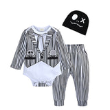Halloween Baby Little Boy INS Long Sleeve Bodysuit 3 Pcs Set