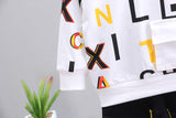 Kid Boy Autumn Letters Long Sleeve  Sport Letter Suit 2 Pcs Sets