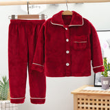 Kid Baby Girl Boy Flannel Coral Velvet Autumn Winter Pajamas