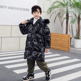 Kid Boy Girl Down Cotton Thick Cotton Long Winter Coats Jackets